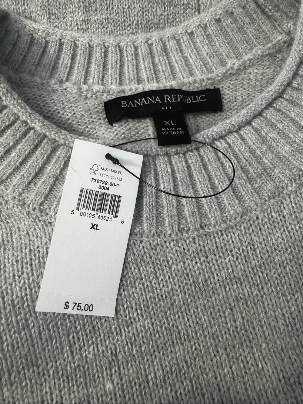 Banana Republic Light Gray Crewneck Sweater - Picture 5 of 6